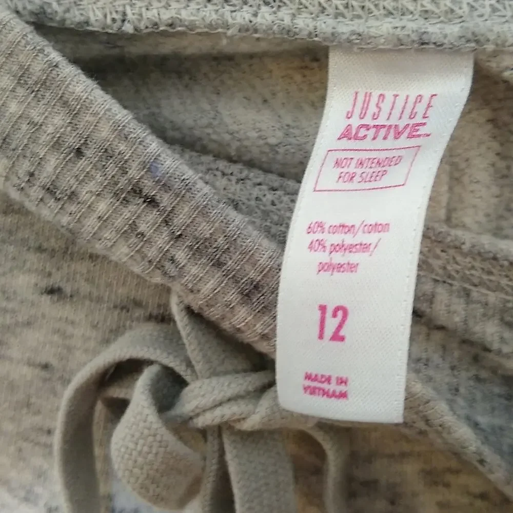 Justice active girls size 12 loungewear